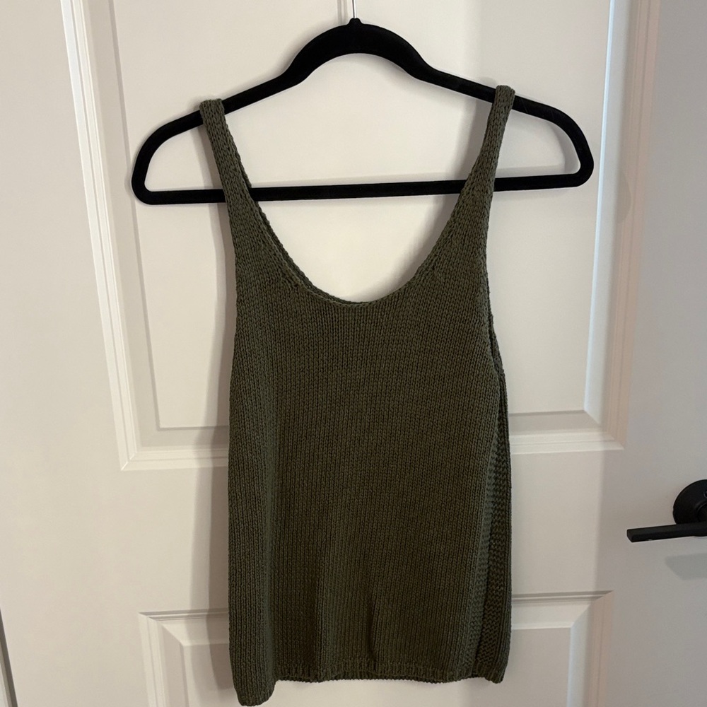Lucky Brand Olive Green Knit Tank